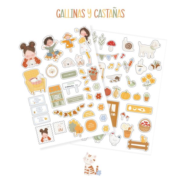 diecuts gallinas y castañas